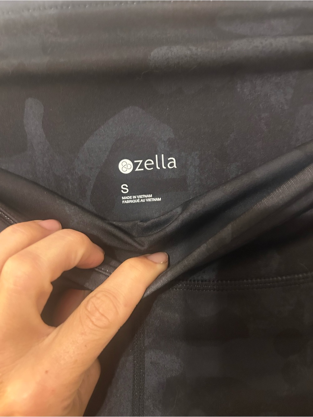 Zella Women's Black Patterned Leggings